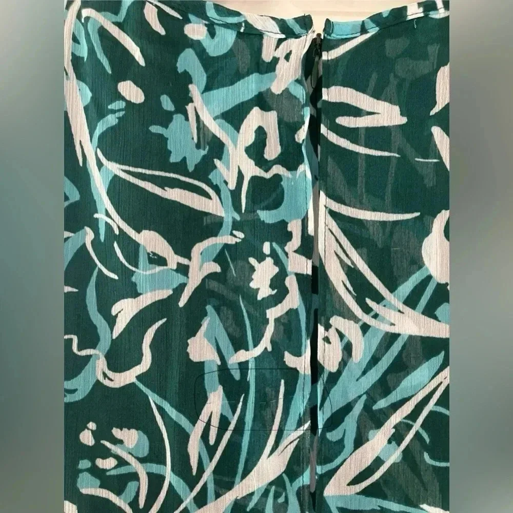 NWT London Times Sleeveless Smocked Hip Yoke Mini Dress in Green/Aqua 8 - Picture 10 of 14